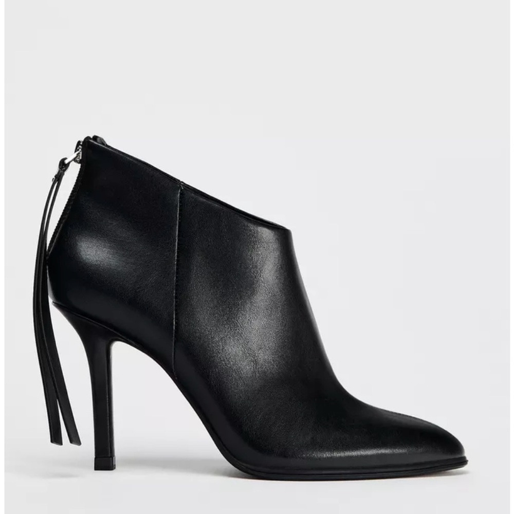 Zara Sleek Black Ankle Booties